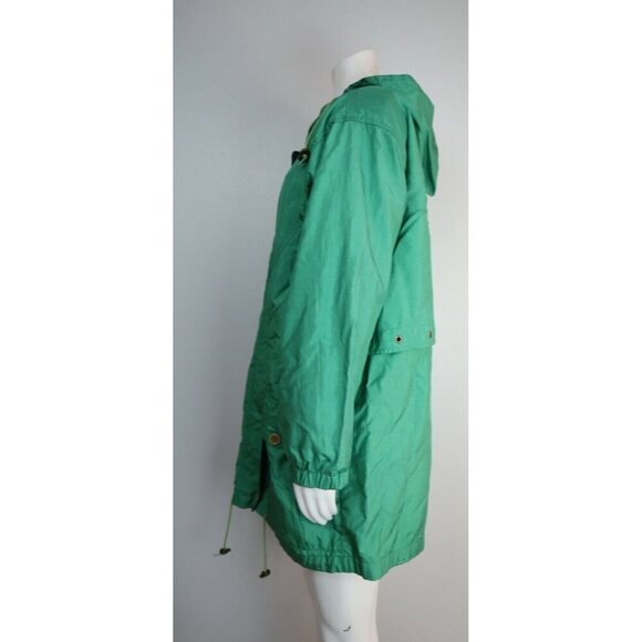 WOMEN'S GREEN HOODED WINDBREAKER JACKET - CABIN CREEK  - SIZE M 8-110 - Picture 4 of 7